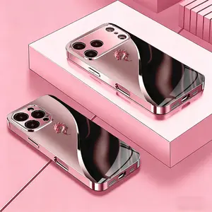 Rose gold metal dragon logo phone case for OPPO A91/A92/A93/A94/A98 5G/Reno 10 Pro 5G/Reno11/Reno 11F/Reno11 Pro Full coverage, stylish and luxurious, high-value protective case