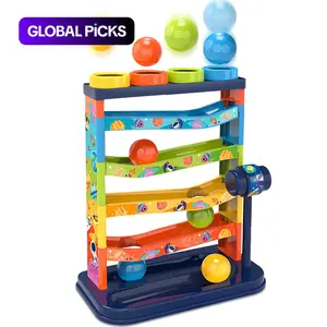 Colorful Rolling Ball Track Toy Set, 1 Set Fun Hammering Game with Random Color Balls, Educational Multi-Activity Playset for Kids #GLOBAL PICKS