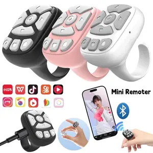 Remote Control Scrolling Ring E-Book Page Turner for Tiktok Mobile Remoter Bluetooth-Compatible Selfie Video Camera Controller ALLOYSEED