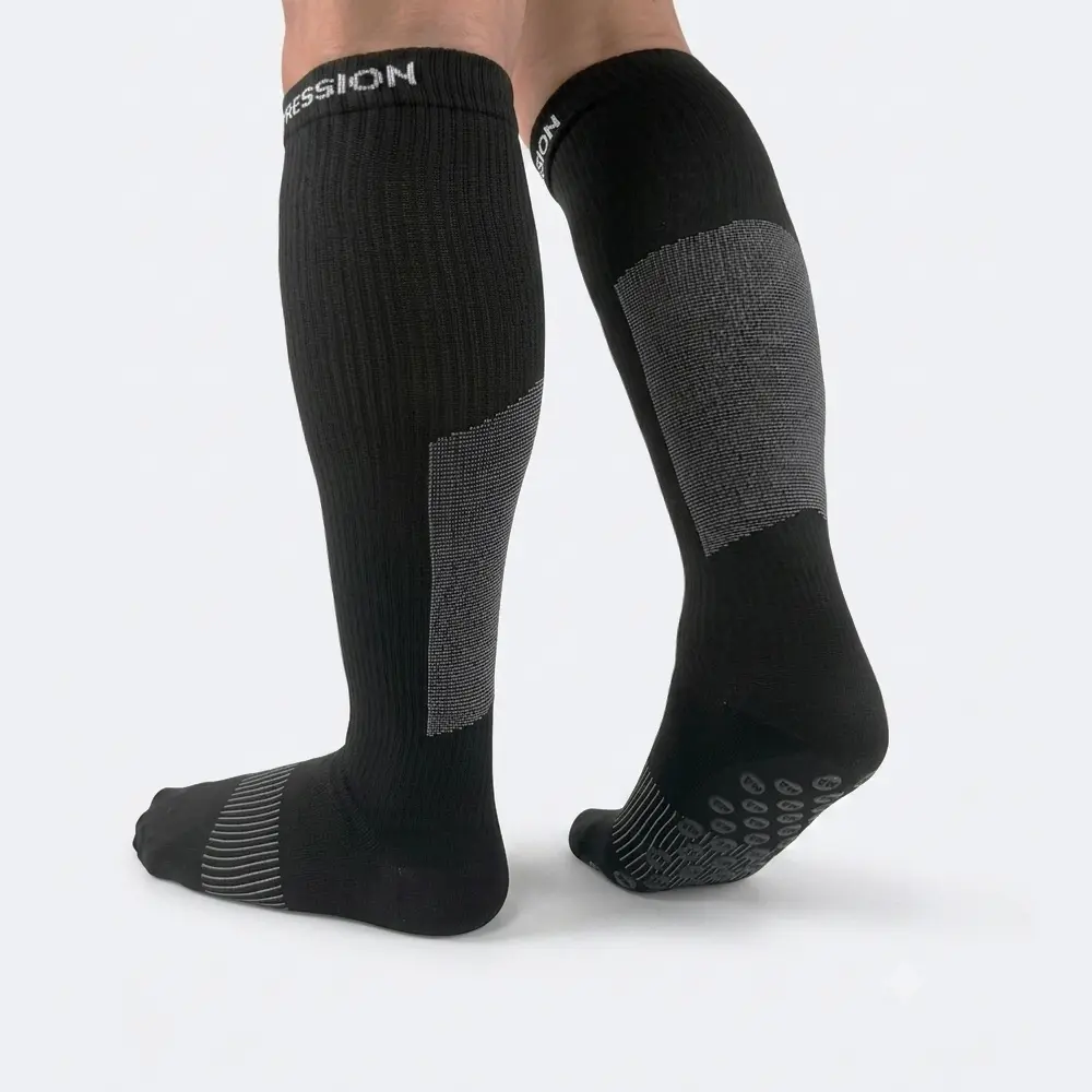 Men's Knee High Compression Socks, Non-Slip Sporty Sports Socks for Athletic Workouts