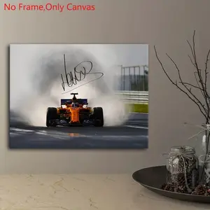 1 piece/set frameless canvas painting print poster,classic realistic vehicle art,Formula racer Lando Norris,perfect gift for F1 racing car culture enthusiasts,ideal gift for bedroom,living room,dormitory corridor,kitchen,mural,wall decoration,room decor