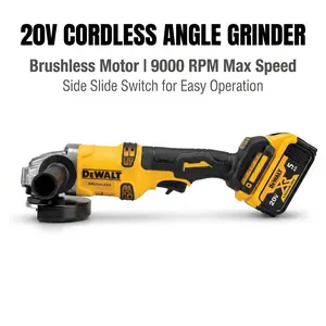 DeWalt DCG405 Cordless Angle Grinder Set With 1 Battery 1 Charger For Metal Fabrication A 125mm Disc Tool electric wrenches