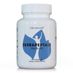 For Long Life Serrapeptase 500,000 SPU — Ultra Potency Systemic Enzyme | Enteric-Coated Vegan Formula | 60 Capsules (60-Day Supply)
