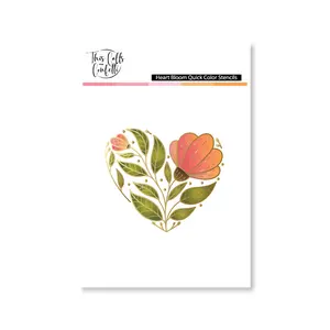 Quick Color Stencil | Heart Bloom