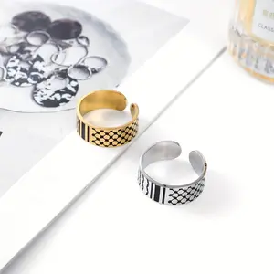 Scarf Ring, Middle East Ring, Kufia, Men's and Women's Open Ring Epoxy Ring