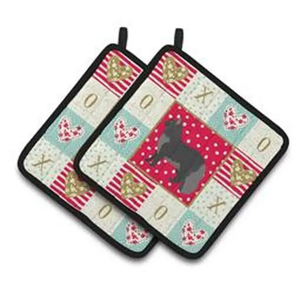 Carolines Treasures CK5643PTHD 7.5x7.5 in. Hanging Colorful Fabric Maine Coon No.2 Cat Bakeware Pot Holder Pair, Kitchen Essential