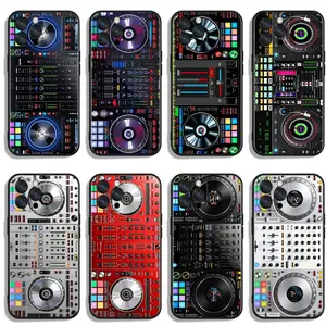 DJ Mixer Music Artwork Phone Case for iPhone 17 16 15 14 13 12 11 Plus PROMAX Premium TPU Soft Cover with Precise Cutouts, Classic Straight Edge