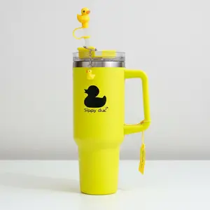 Sippy duc🫧 40oz Vacuum Insulated Stainless Steel Tumbler40oz Stainless Steel Tumbler | Cupholder Friendly | Keeps Ice 24H | Vacuum Insulated | Bright Yellow + Limited Colors