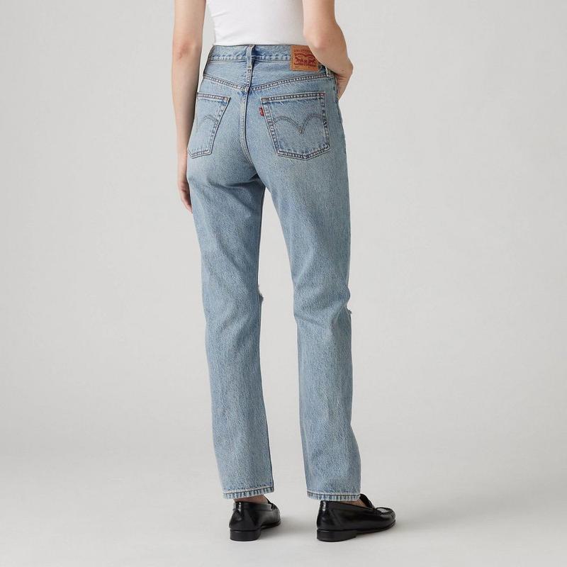Levi's Women's High-Rise 501 Jeans - Plan to Stay 31: Straight Fit, Midweight Denim, Fly Button Closure
