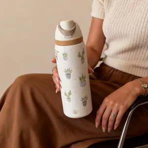 Double Layer Stainless Steel Insulated Cup, 24/32/40 Oz, Includes Straw, Cold Retention Up to 24 Hours, Ideal for Outdoor Sports, Travel, Gym, Drinkware