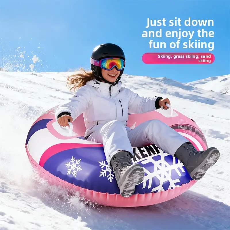 Outdoor sports Winter inflatable ski ring Outdoor portable anti-rollover snowboard Children's grass skiing drag ring Cross-border spot