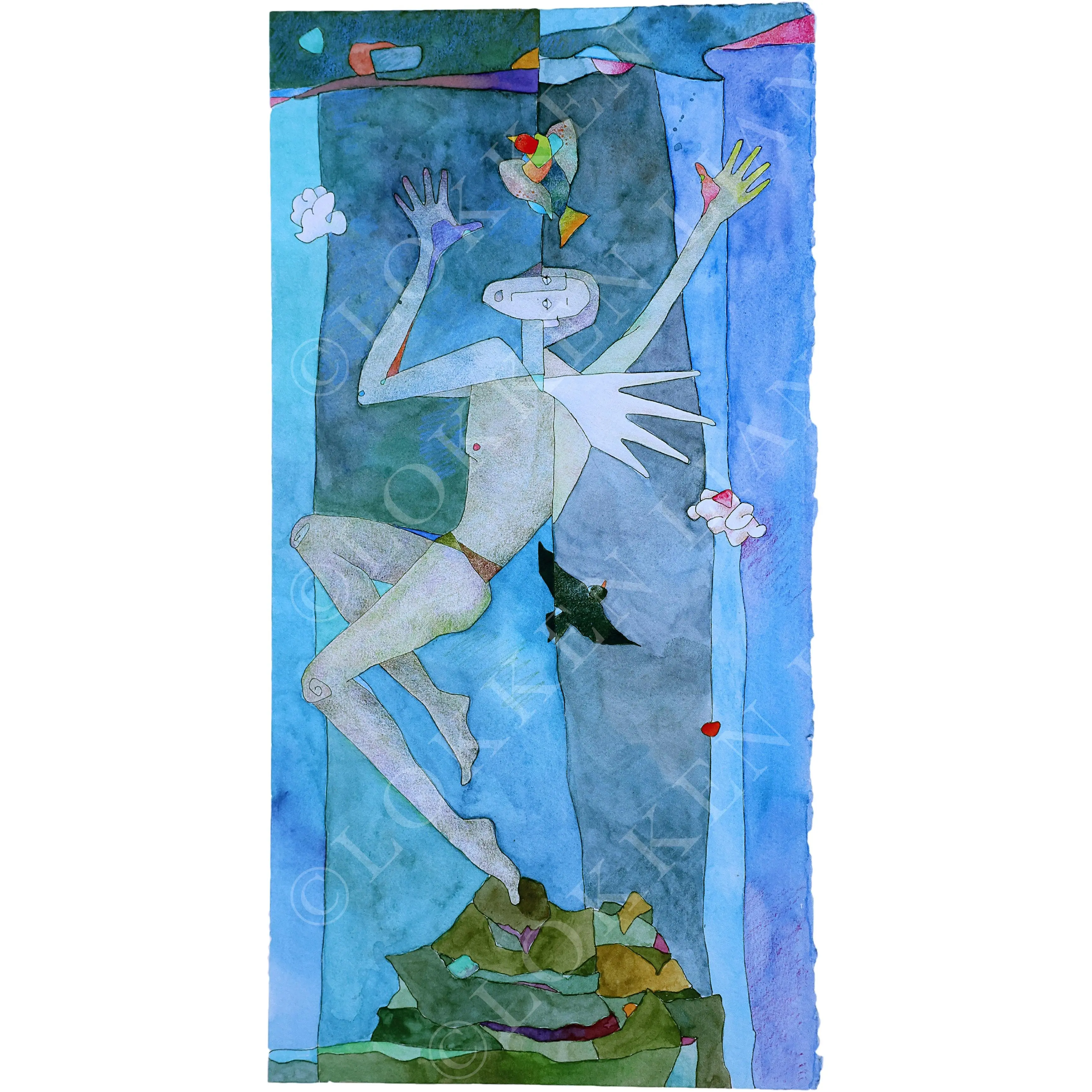 Fine Art Giclée "Illusion" Watercolor PRINT Fine Art Giclée "Illusion" Watercolor PRINT