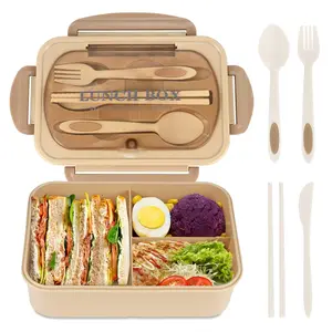 RYCTECH 3-Compartment Insulated Lunch Box (1220ml) | Adult Bento Box with Cutlery Set | Leakproof Food Container | 2025 Kitchen Gadget | Perfect for Office/School | Summer & Winter Essential, Dealsforyoudays