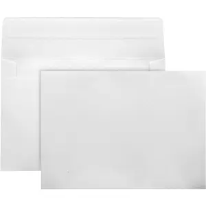 50 Pack White A7 & 5x7 Self-Sealing Envelopes for Invitations, Photos, Cards & Mailings - Wedding & Occasion Ready