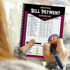 2 Pcs Bill Payment Tracker - Paperback 960 Records for 4 Years, Bank Account Tracking, Debt Payoff Planning & Expense Tracking - Durable Bound Notebook for Monthly Financial Overview & Budgeting daily planner#SummerVibes