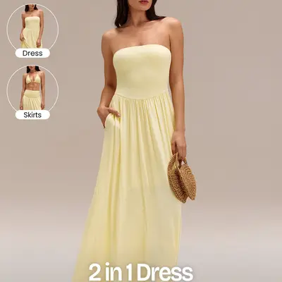 Pretty Little Thing Linen Dress - TikTok Shop