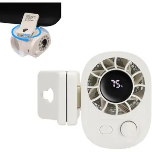 Portable Clip-On Fan – 1000mAh USB Rechargeable, Personal Mini Fan with LED Display, Compact for Stroller, Office Desk, Treadmill, Gym & Camping