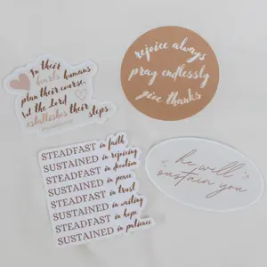 4 Christian Stickers Bundle - Bible Verse Inspired - Faith Based Decor for Laptop, Water Bottle, Journal - Women Gift Idea