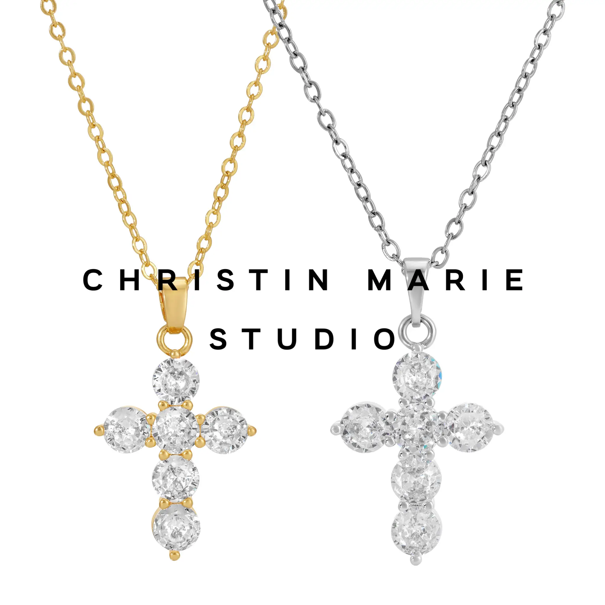 Crystal Cross Necklace