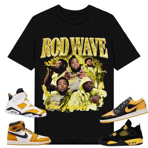 Shirt Black to match A J 6s Yellow Ochre, A J 1 Yellow Ochre, A J 4 Thunder, Rd Wave, Sweatshirt To Match Sneaker