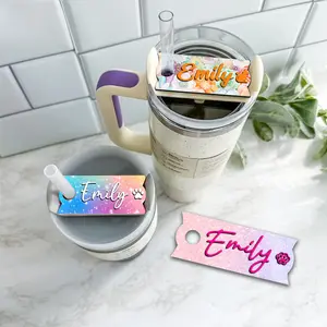 Personalized Tumble Name Tag 20/30oz/40oz, Stanley Accessories Tag, Pet Memorial Portrait Gift, Custom Name Tag Birthday Gift, Tumbler 40oz personalized ID tags, Custom name tags for cup lids, Acrylic Name Plate