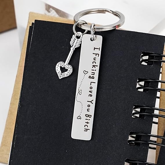 Best Friend Keychain for Women – I Fking Love You Engraved BFF Key Chain, Birthday anniversary Friendship Gift for Bestie and sister