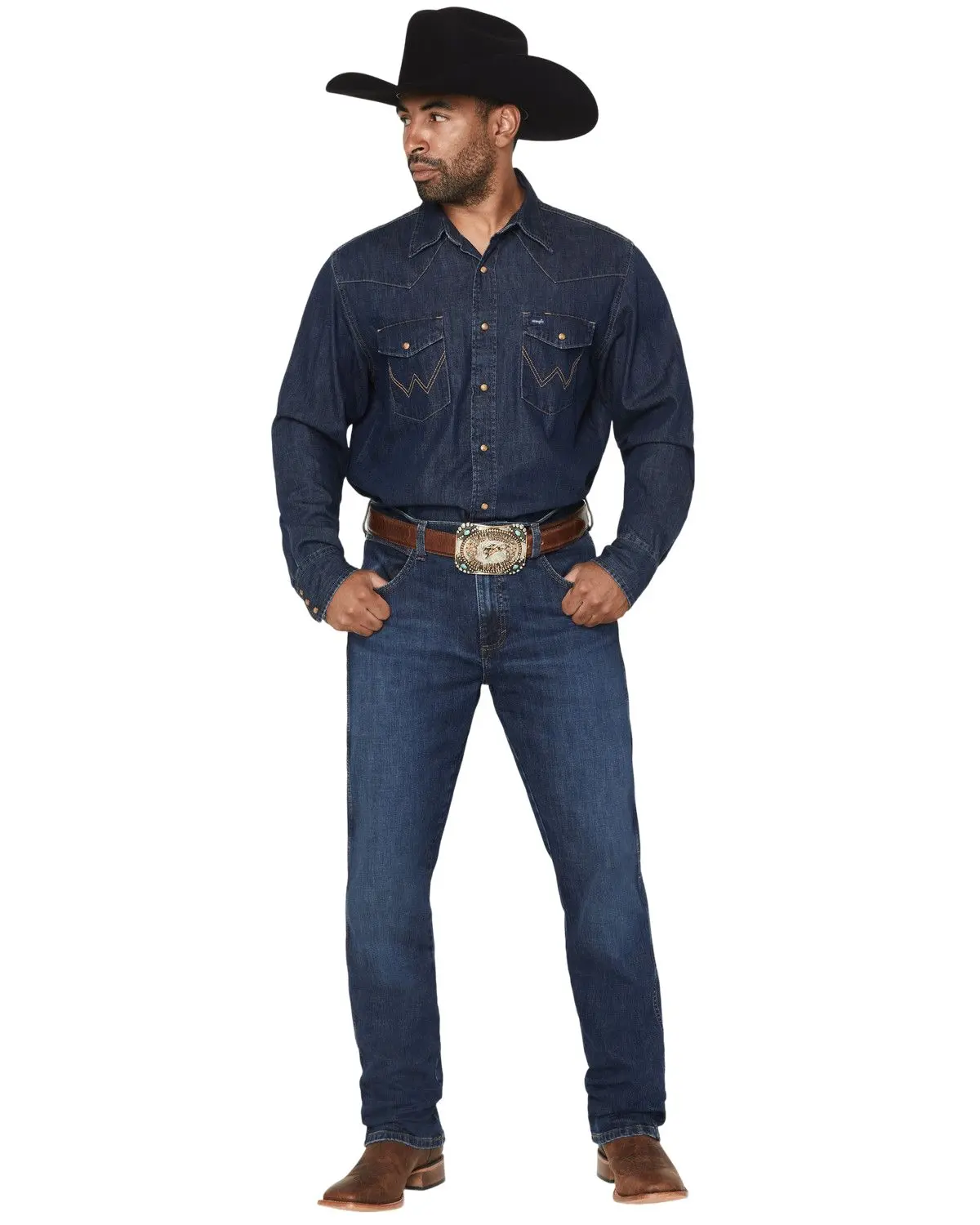 Wrangler Men's Retro Men'S 88Mwz Ozark Dark Wash Slim Straight Stretch - 112365303