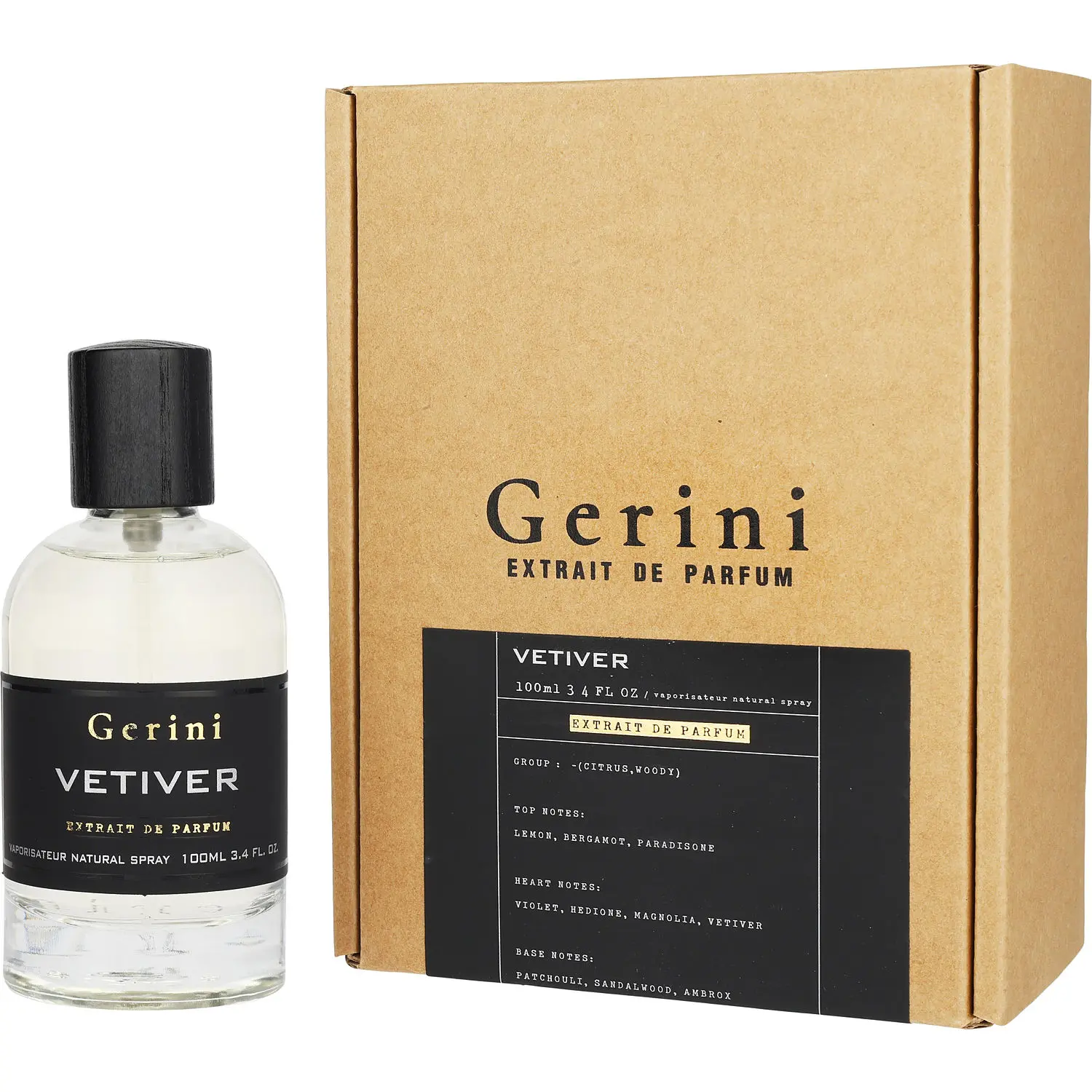 Gerini Vetiver By Gerini Extrait De Parfum For Unisex