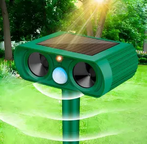 2 Pack Outdoor Garden Protector, Waterproof Yard Device with Motion Sensor & Flash Light for Lawn & Landscape Maintenance