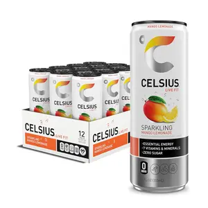 CELSIUS Sparkling Mango Lemonade, Functional Energy Drink 12 Fl Oz (Pack of 12) CELSIUS Sparkling Mango Lemonade, Functional Energy Drink 12 Fl Oz (Pack of 12)