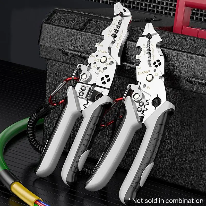 12 in 1 Multi-functional Pliers, Stainless Steel Wire Stripper, Wire Crimper Cable Cutter, Professional Hand Tools for Home & Office