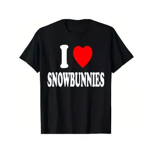 I Heart (Love) Snowbunnies Skiing Snowboarding Attraction T-Shirt