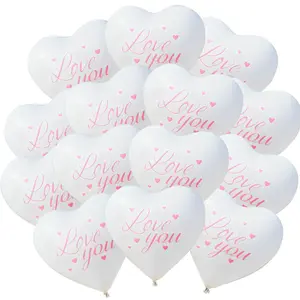 28pcs heart shaped Balloons, 10inch white Latex Balloons, for Valentine's Day decoration supplies, Retirement Party, New Year Celebration, House Party Indoor and Outdoor Decoration, Romantic Special Night Decorations