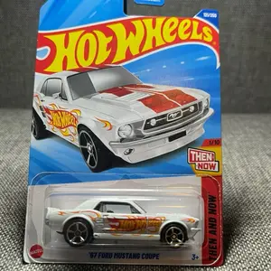 1967 Ford Mustang Coupe Hot Wheels Then and Now 1/10 White