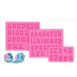 3-Pack Silicone Letter Molds for Chocolate, Fondant, and Candy - Uppercase & Lowercase Letters, Numbers 0-9, Perfect for Baking, Ice Cube Trays, and Cake Decorations, Candy Molds