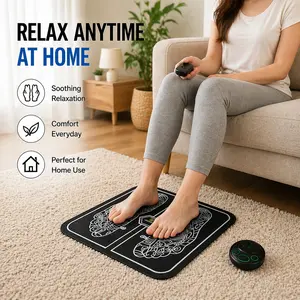 Portable Foot Pad w Remote Adjustable Modes Foldable Home Use Mat