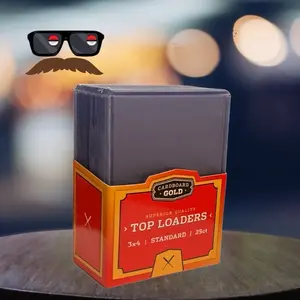 Cardboard Gold 3x4 Toploaders - Superior Quality Standard Size 25ct Card Holders for Trading Cards