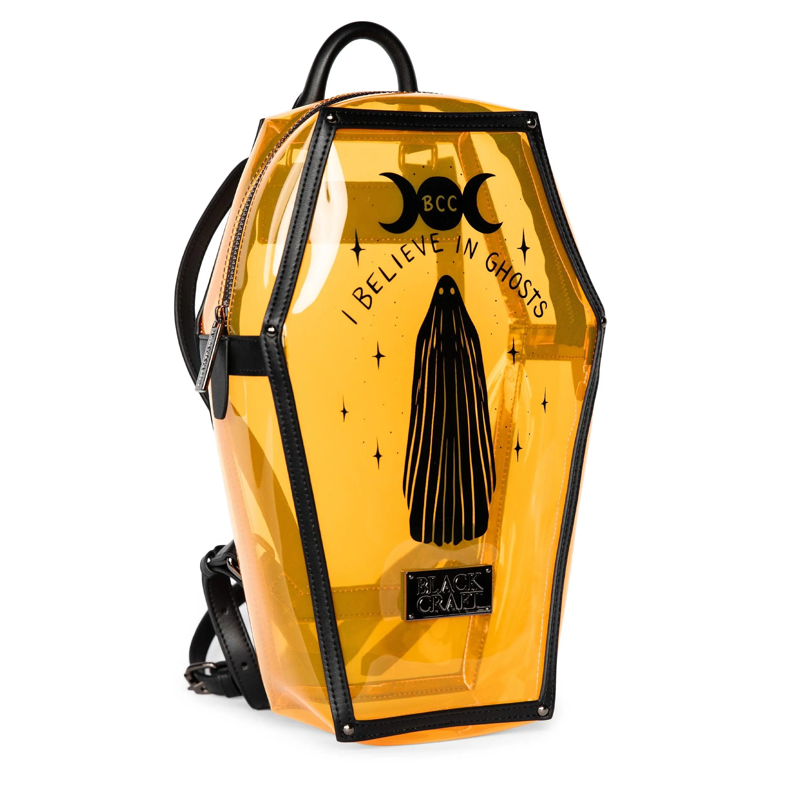 Stories Orange Clear Coffin Backpack Stories Orange Clear Coffin Backpack
