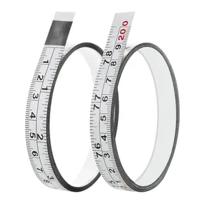 2 Packs 1/2-Inch Self-Adhesive Measuring Tape, 78 Inch/200cm Peel and Stick Ruler, Imperial and Metric Scales Left-Right Reading for Workbench, Table Saw, Drafting Table, White