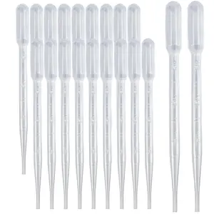 Zkupanx 20 PCS 3ml Dropper Pipettes - Disposable Pipettes Dropper for Accurate Liquid Transfer, Perfect for Essential Oils, Resin, Crafts, Labs, Kids Activities - Plastic Pipette, Droppers