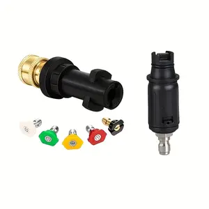 High Pressure Washer Adapter Kit 1/4 Inch Quick Connect Nozzle for Karcher K2 K3 K4 K5 K6 K7 Car Wash Garden Watering 3000 Psi Garden Hose Connector