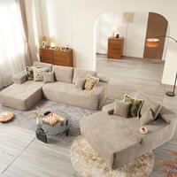 Corduroy Camel Left Chaise