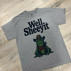 Well Sheeyit Funny Cowboy Frog Shirt