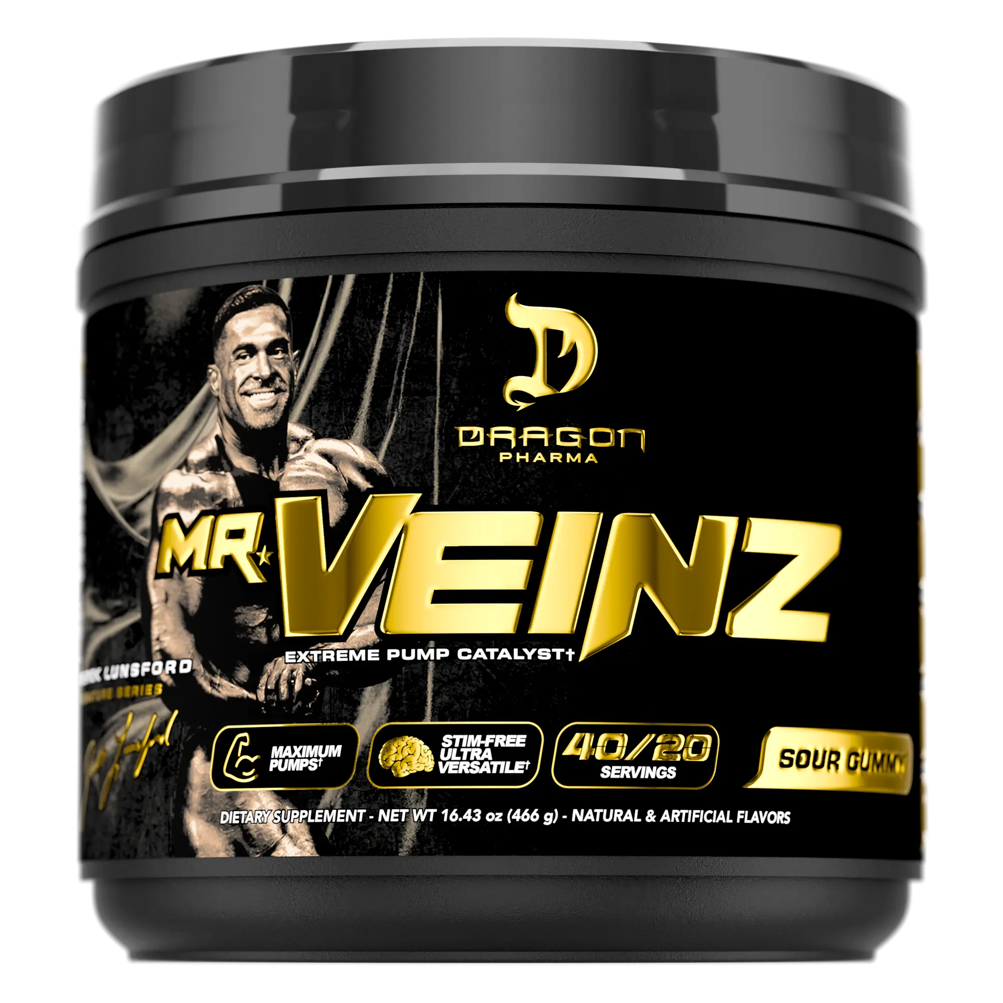 Dragon Pharma Mr.Veinz Pre Workout Powder - 40 Servings for Maximum Muscle Pumps and Endurance Bypass Supplement Dietary Bodybuilding Supplement Fitness Healthcare Supplement