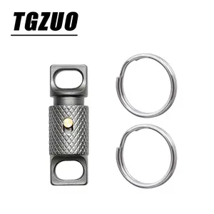 1pc Titanium Alloy Men's Keychain, Multi-Functional Practical Universal Key Clip, Dual-Head Key Ring, Durable and Stylish Accessory, Clip to Keys