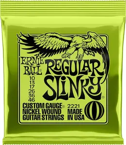 Regular Slinky Nickel Wound Electric Guitar Strings, 10-46 Gauge (P02221) Regular Slinky Nickel Wound Electric Guitar Strings, 10-46 Gauge (P02221)