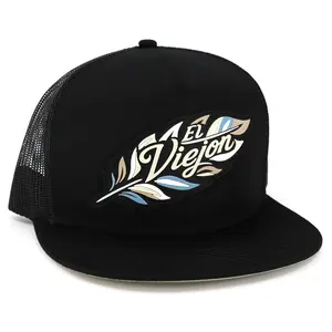 Poblador Black flat visor hat