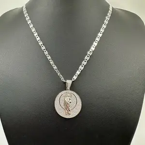 Saint Jude Thaddeus Pendant with 925 Sterling Silver Chain 22” – Powerful Protection & Faith Jewelry