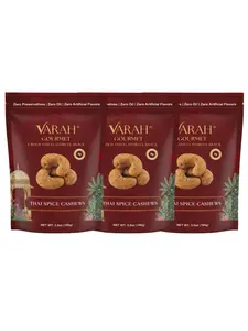 Thai Spice Cashews - Thai Red Curry-Inspired Roasted Cashews - Pack of 3