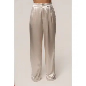 Ivory Thea Satin Pants